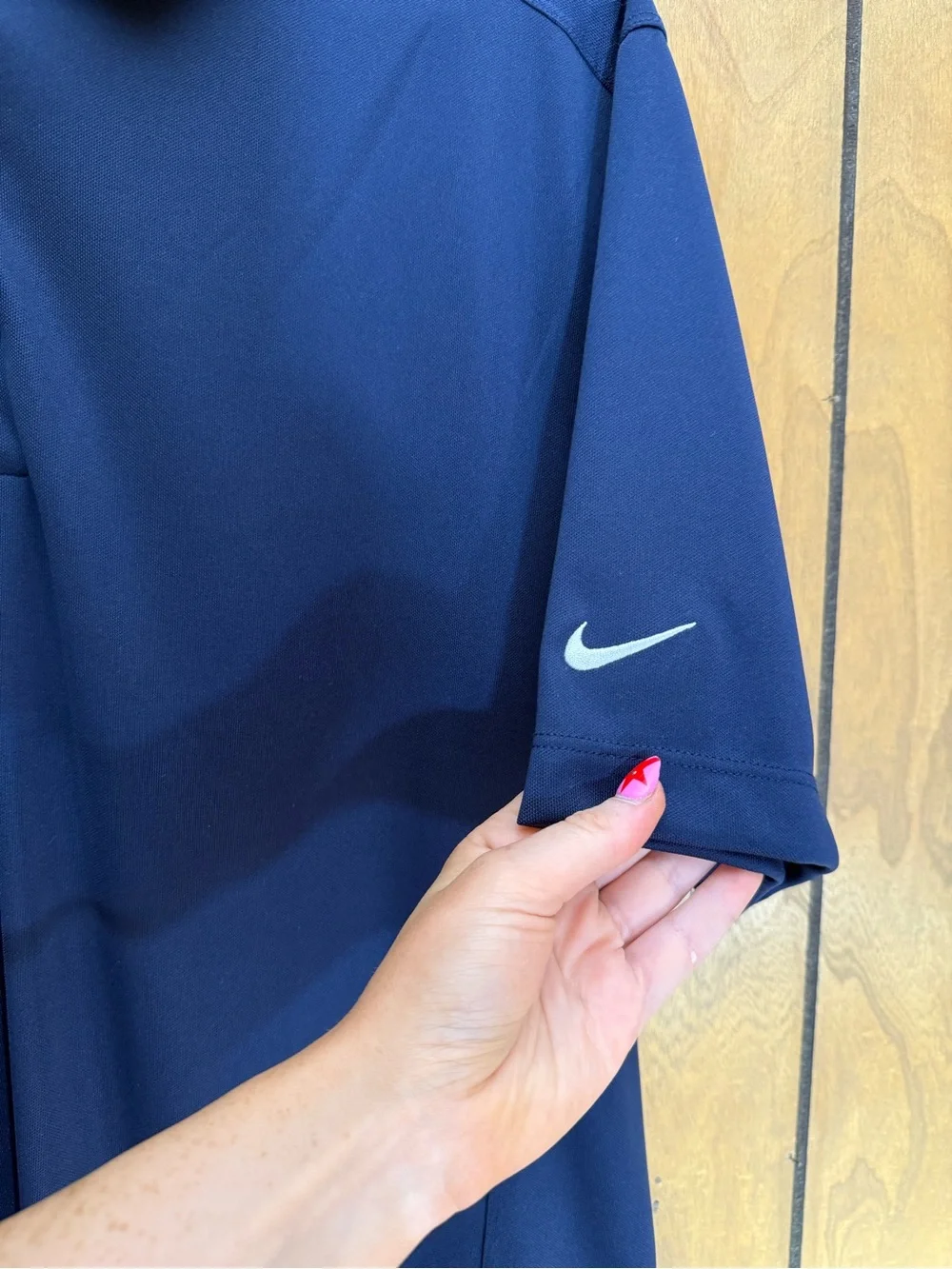 Nike Men’s Navy Performance Polo with Swoosh